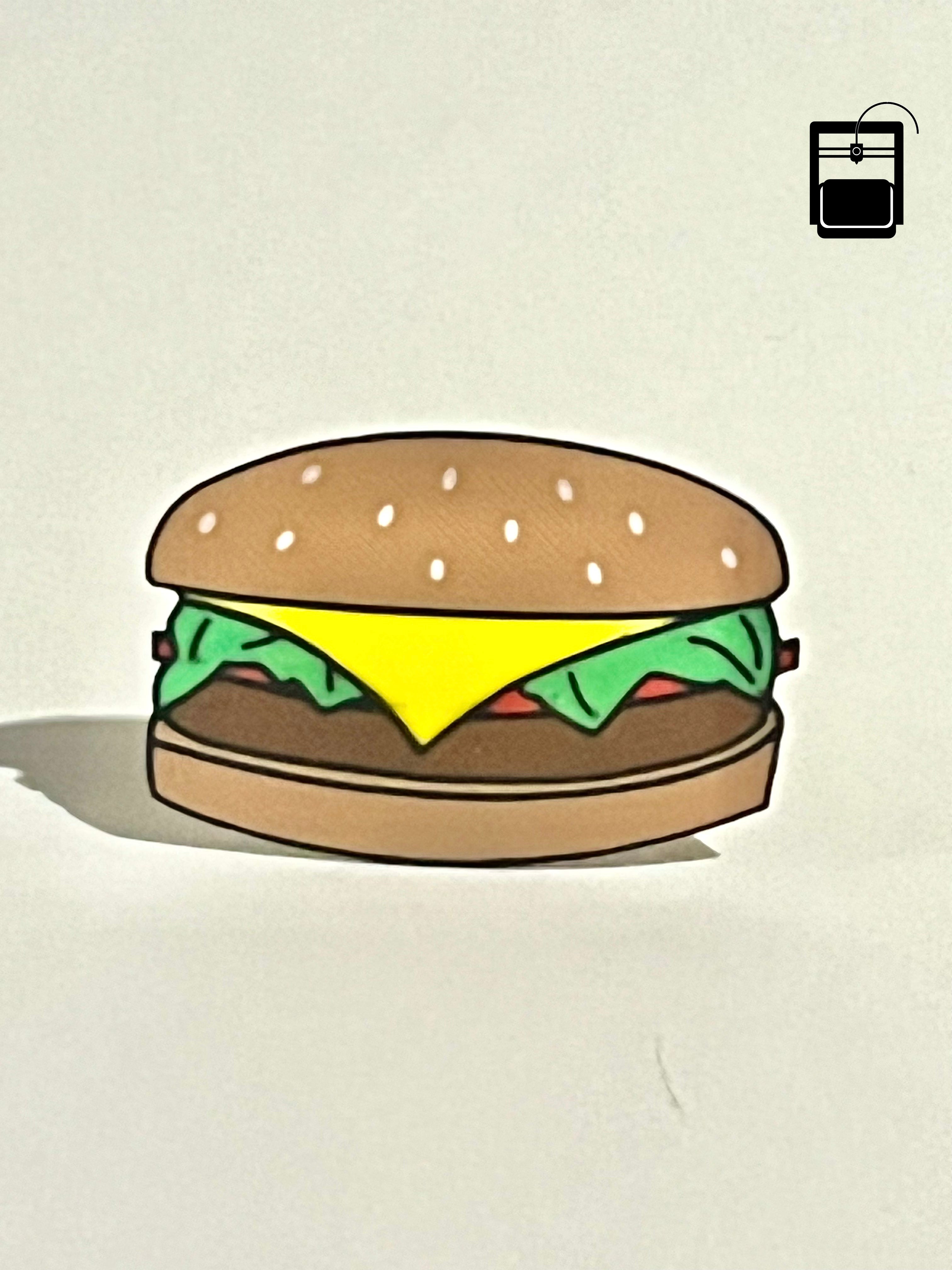 Burger Bookmark 3D Printing File