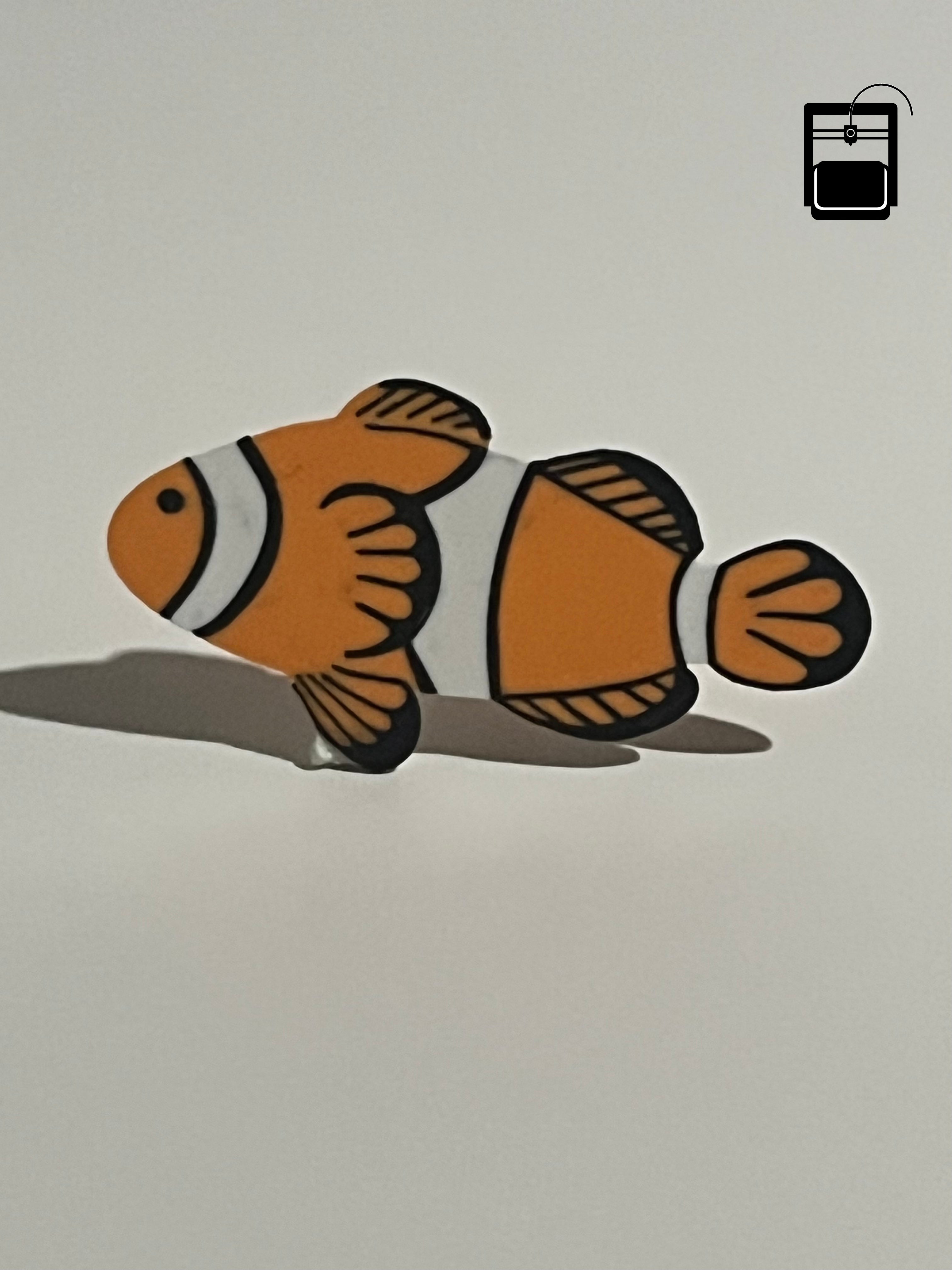 Clownfish Bookmark 3D Printing File