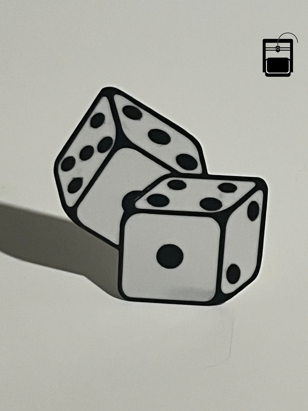 Rolling Dice Bookmark 3D Printing File