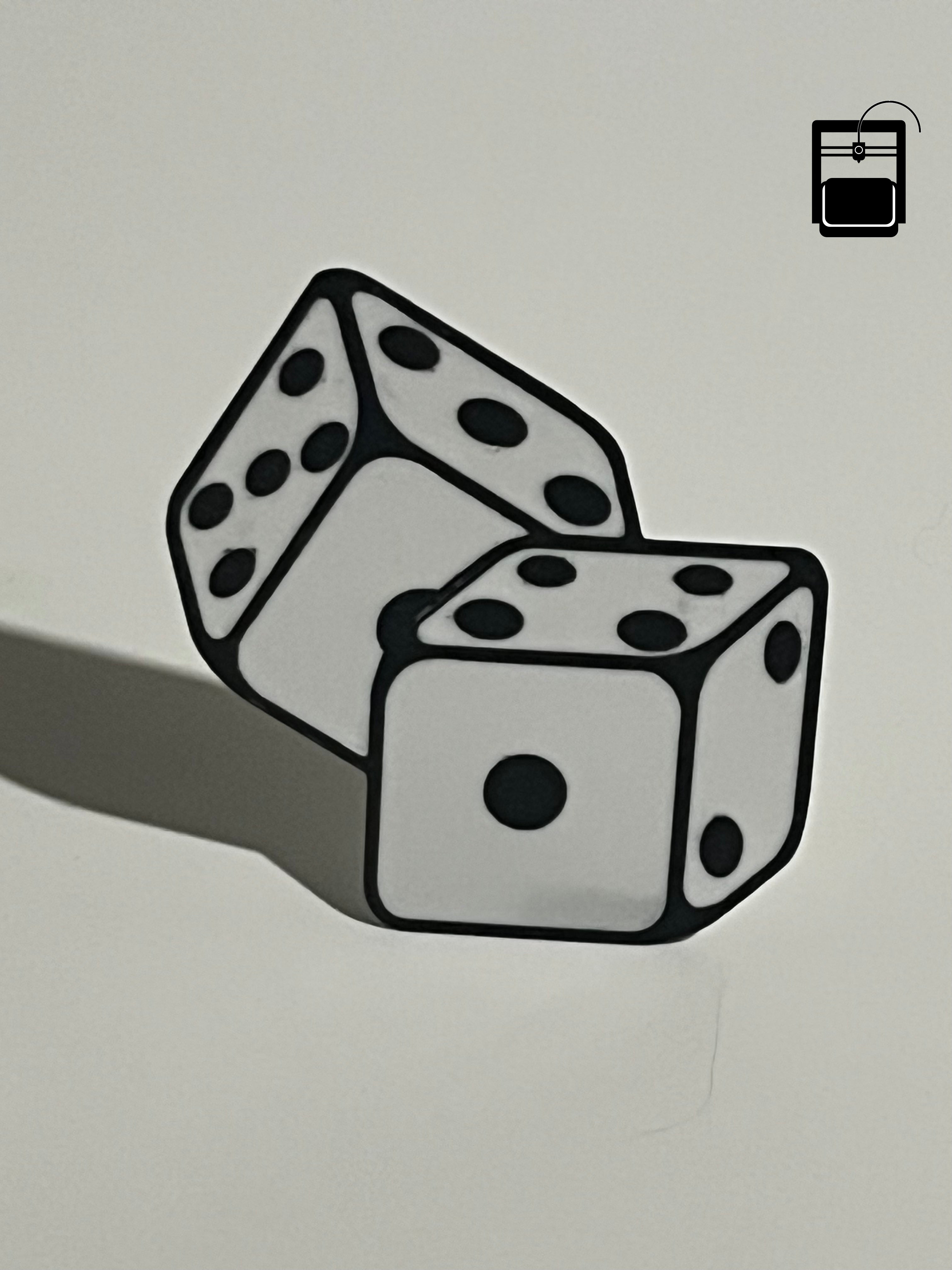 Rolling Dice Bookmark 3D Printing File