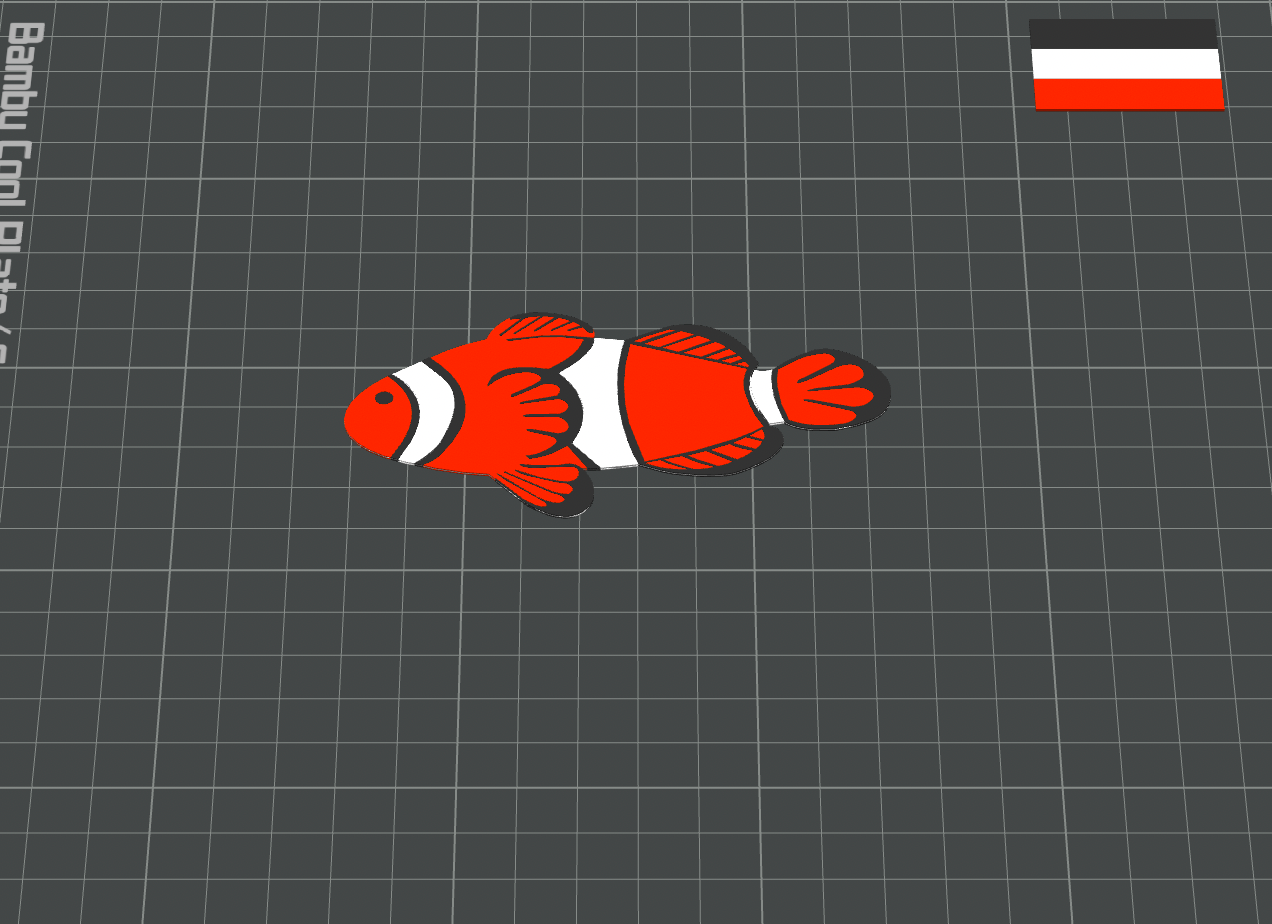 Clownfish Bookmark 3D Printing File