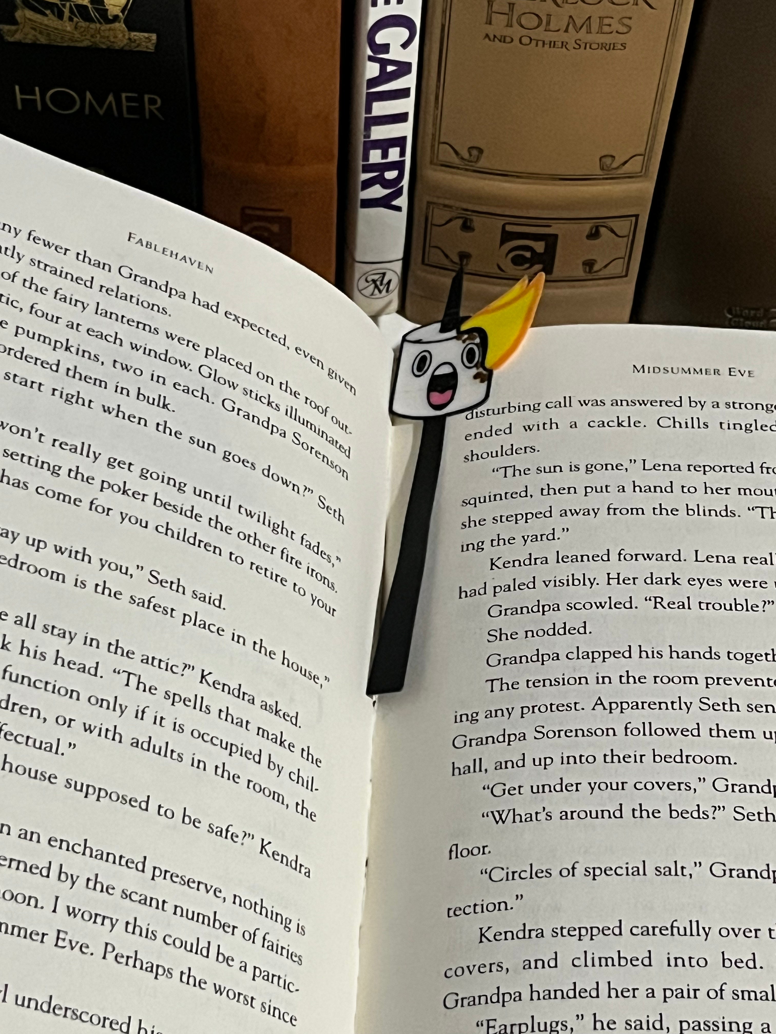 Roasting Fiery Marshmallow Bookmark 3D Printing File