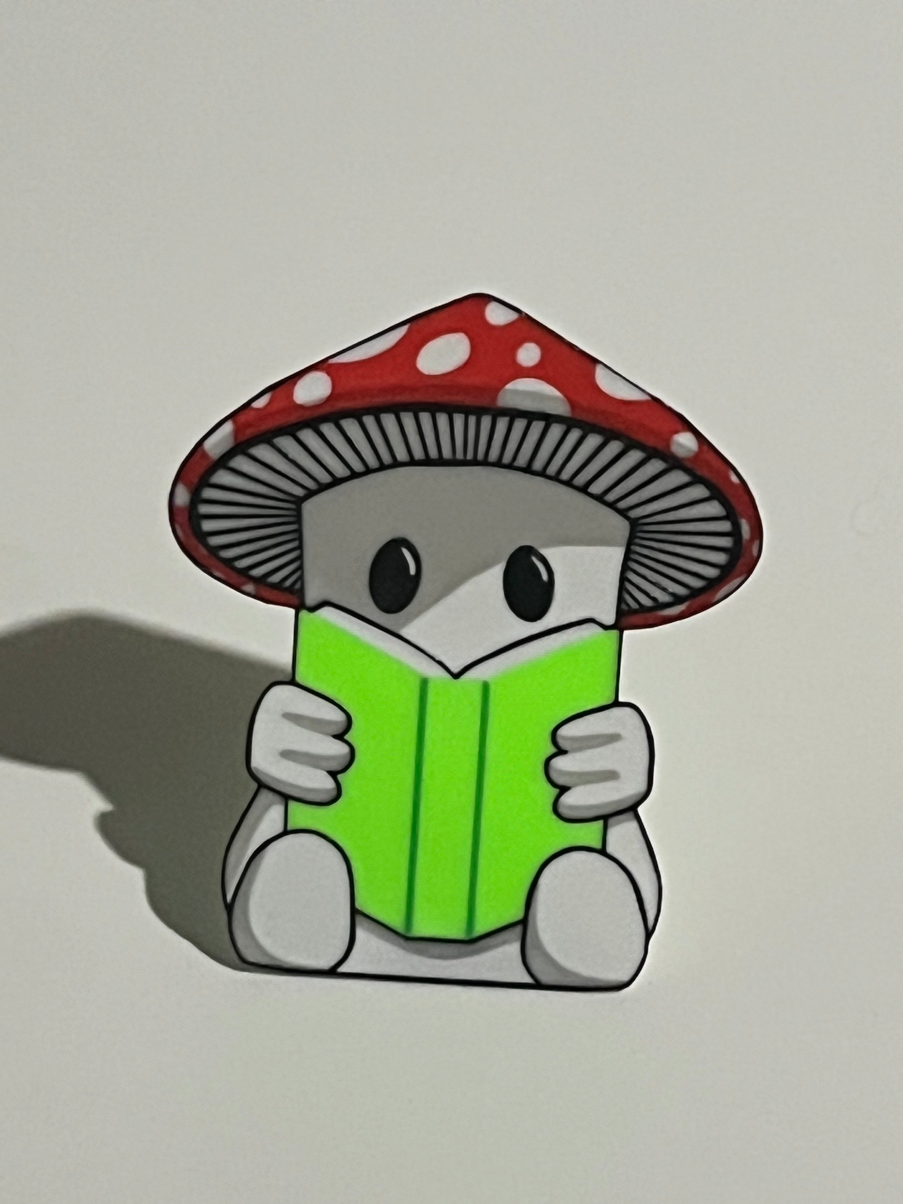 Reading Mushroom Bookmark