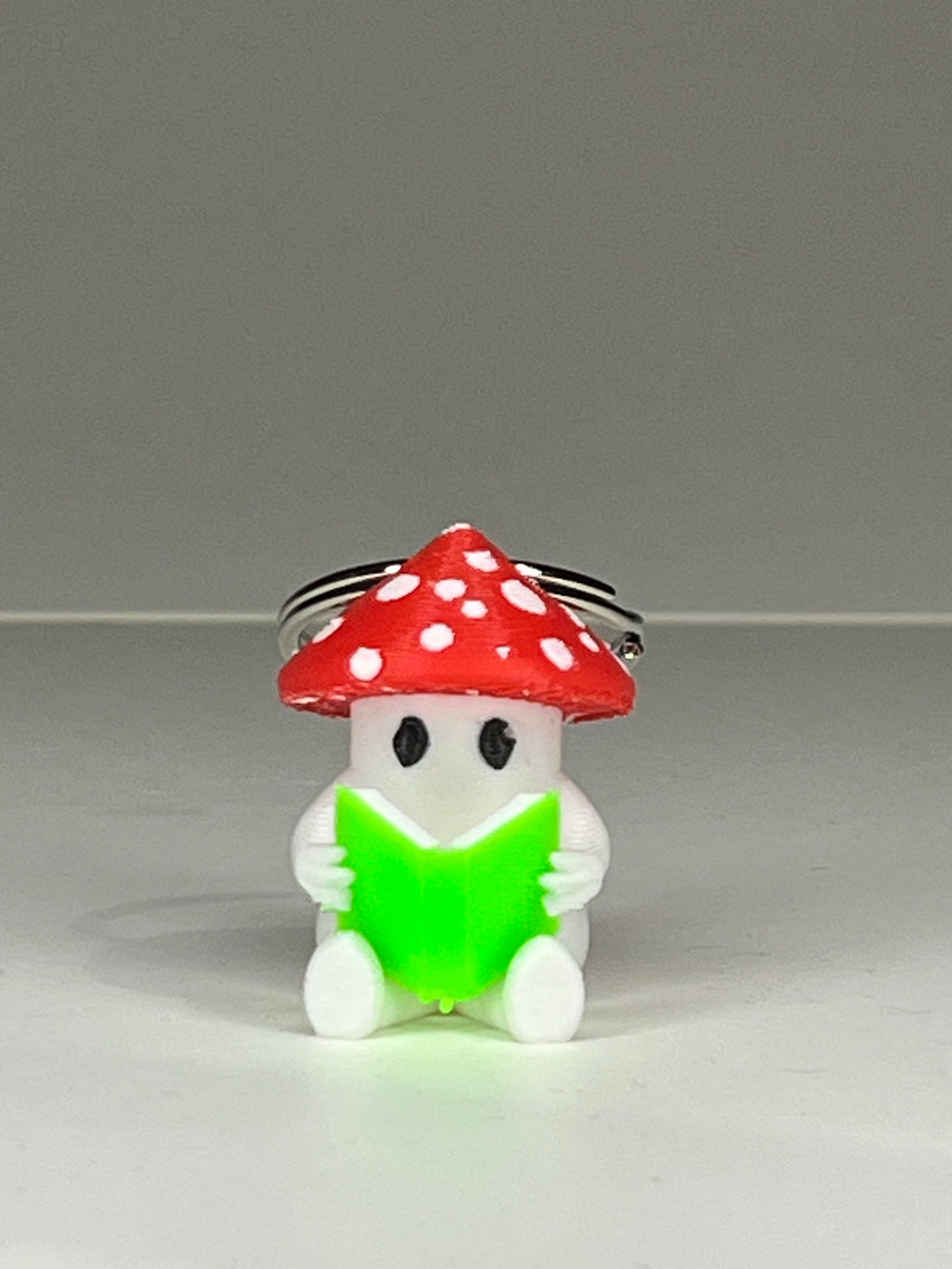 Reading Mushroom Keychain