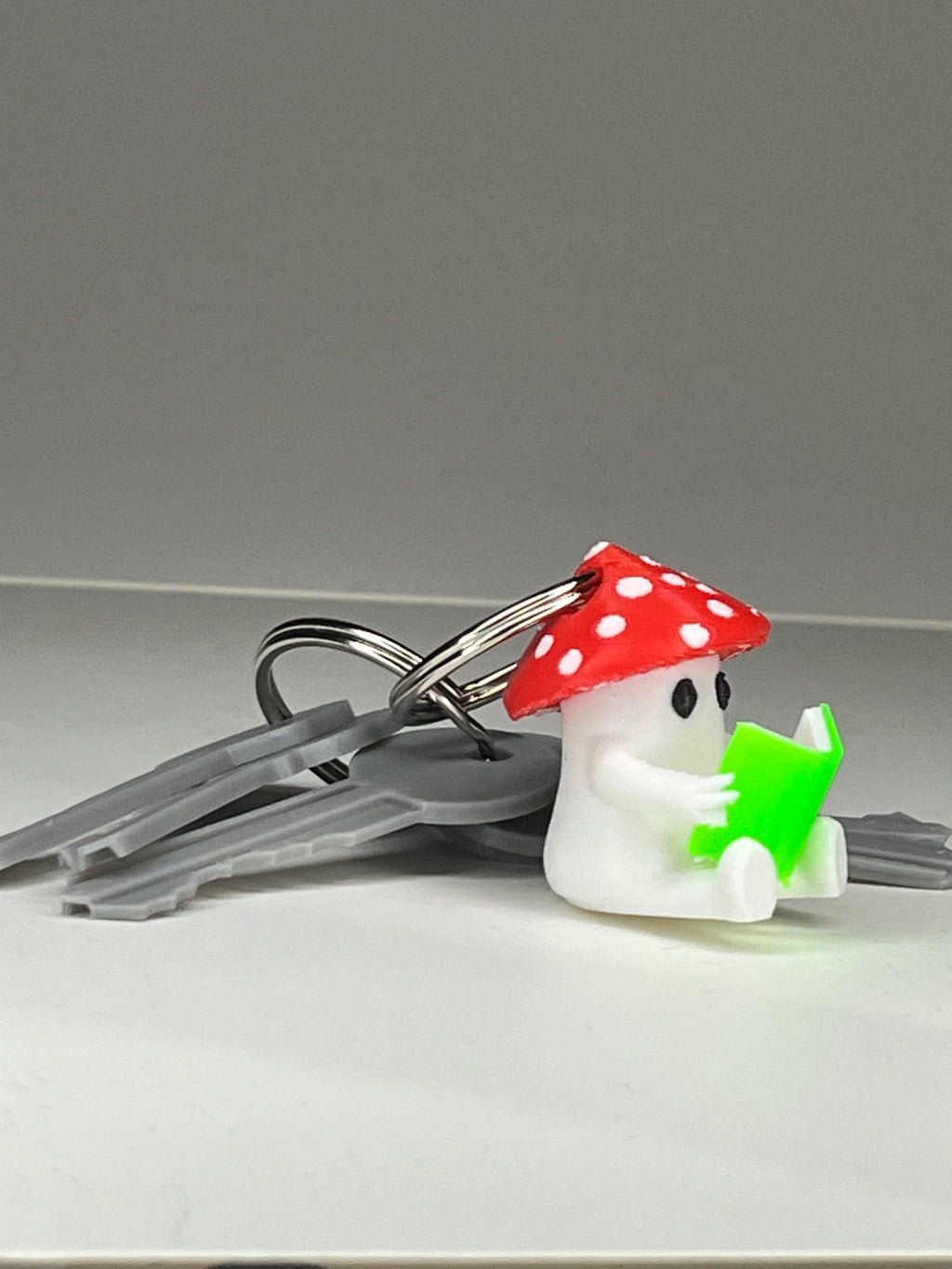 Reading Mushroom Keychain 3D Printing File