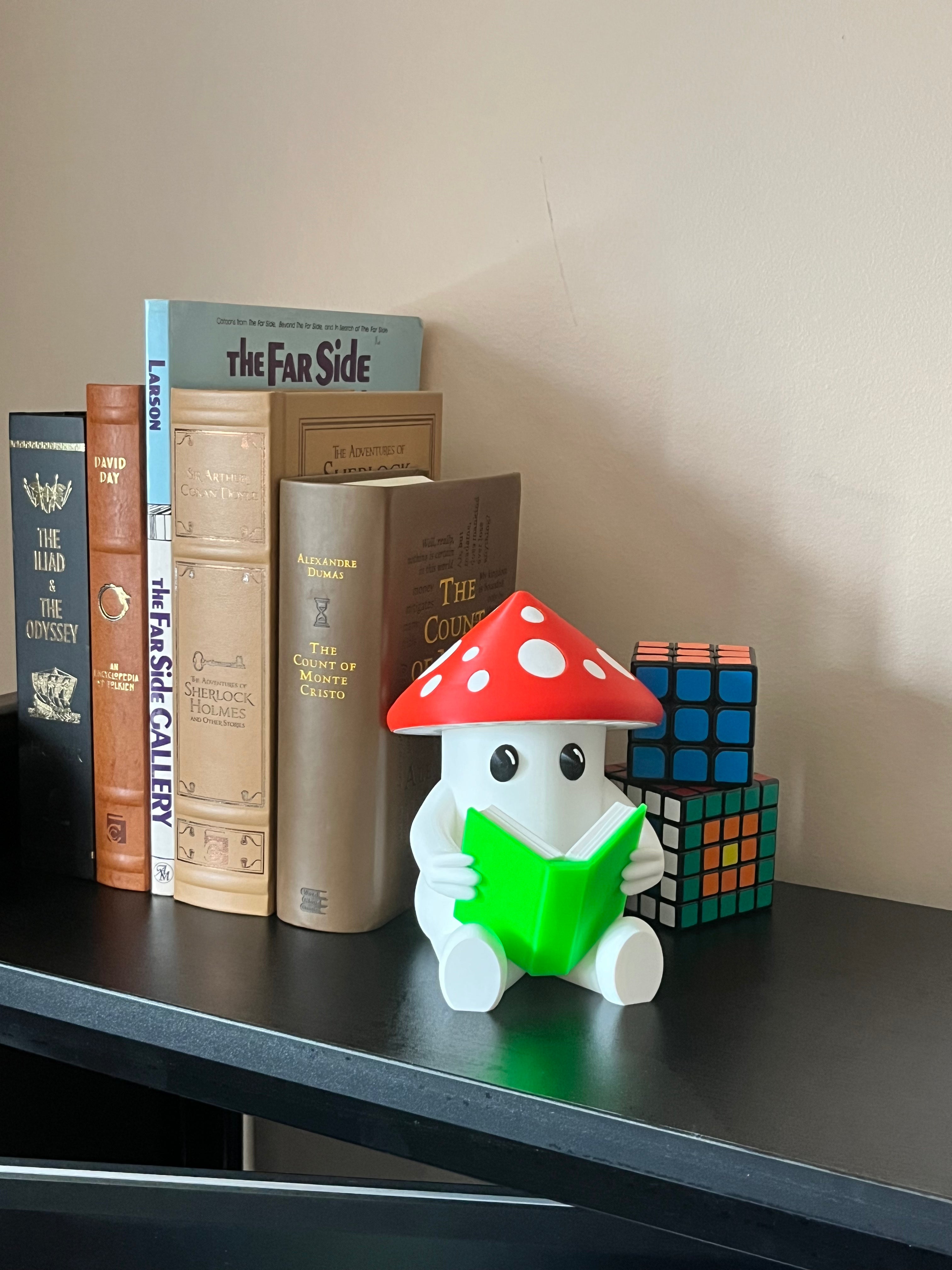 Reading Mushroom Piggy Bank 3D Printing File