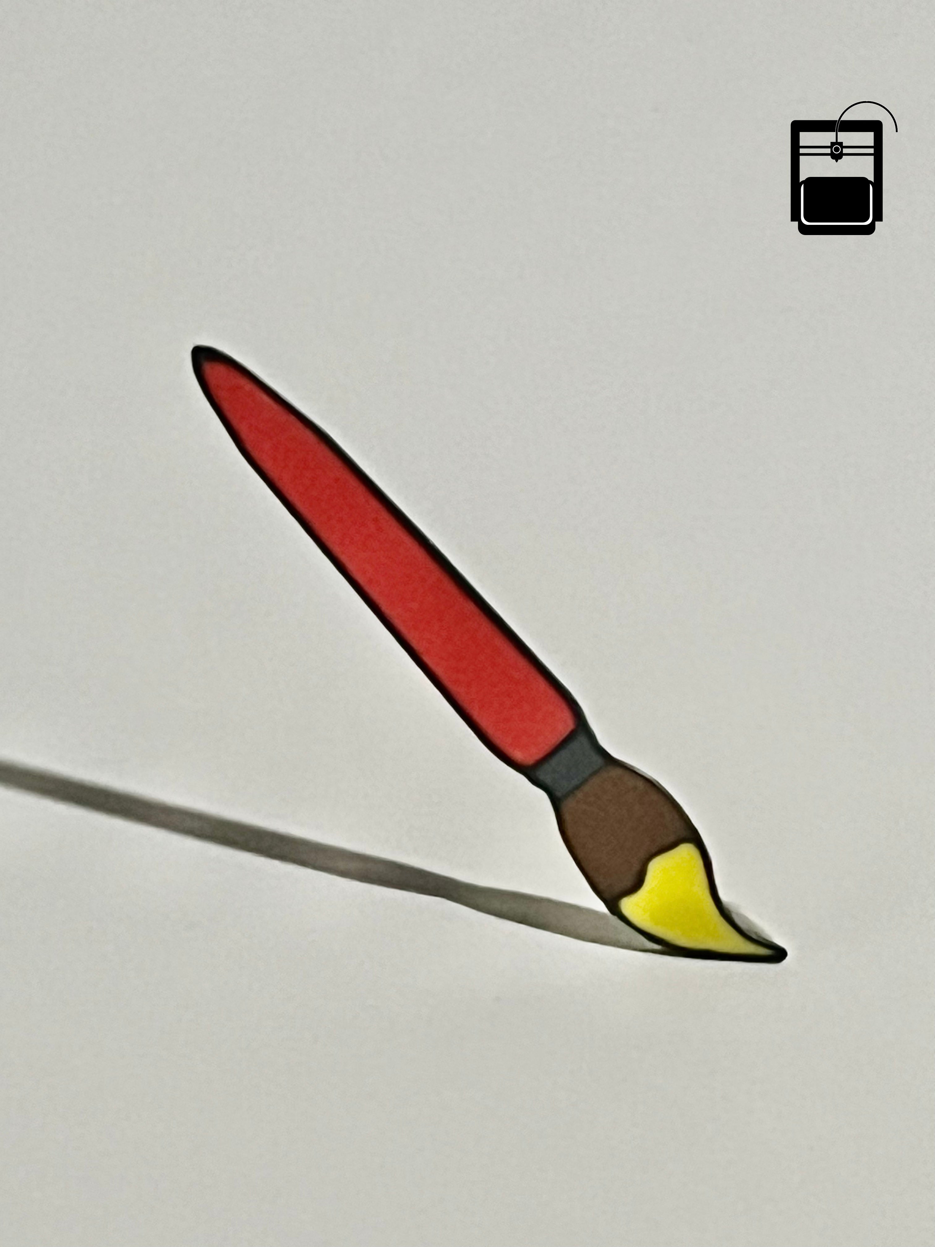 Paint Brush Bookmark 3D Printing File