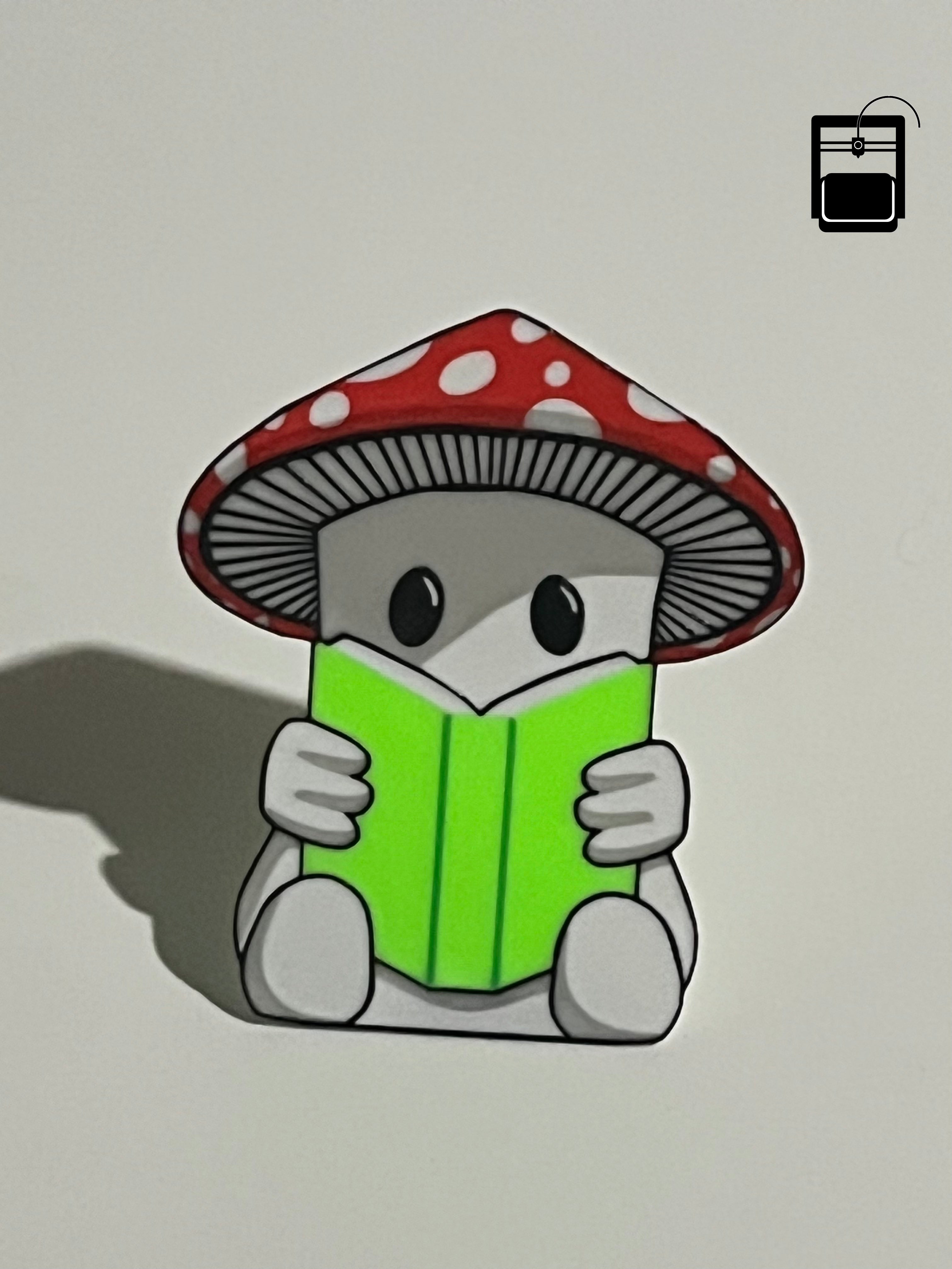 Reading Mushroom Bookmark 3D Printing File