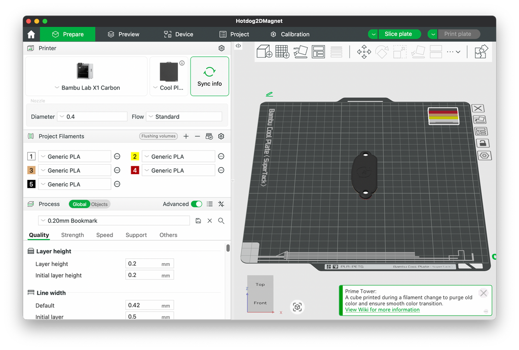 Hotdog Magnet 3D Printing File