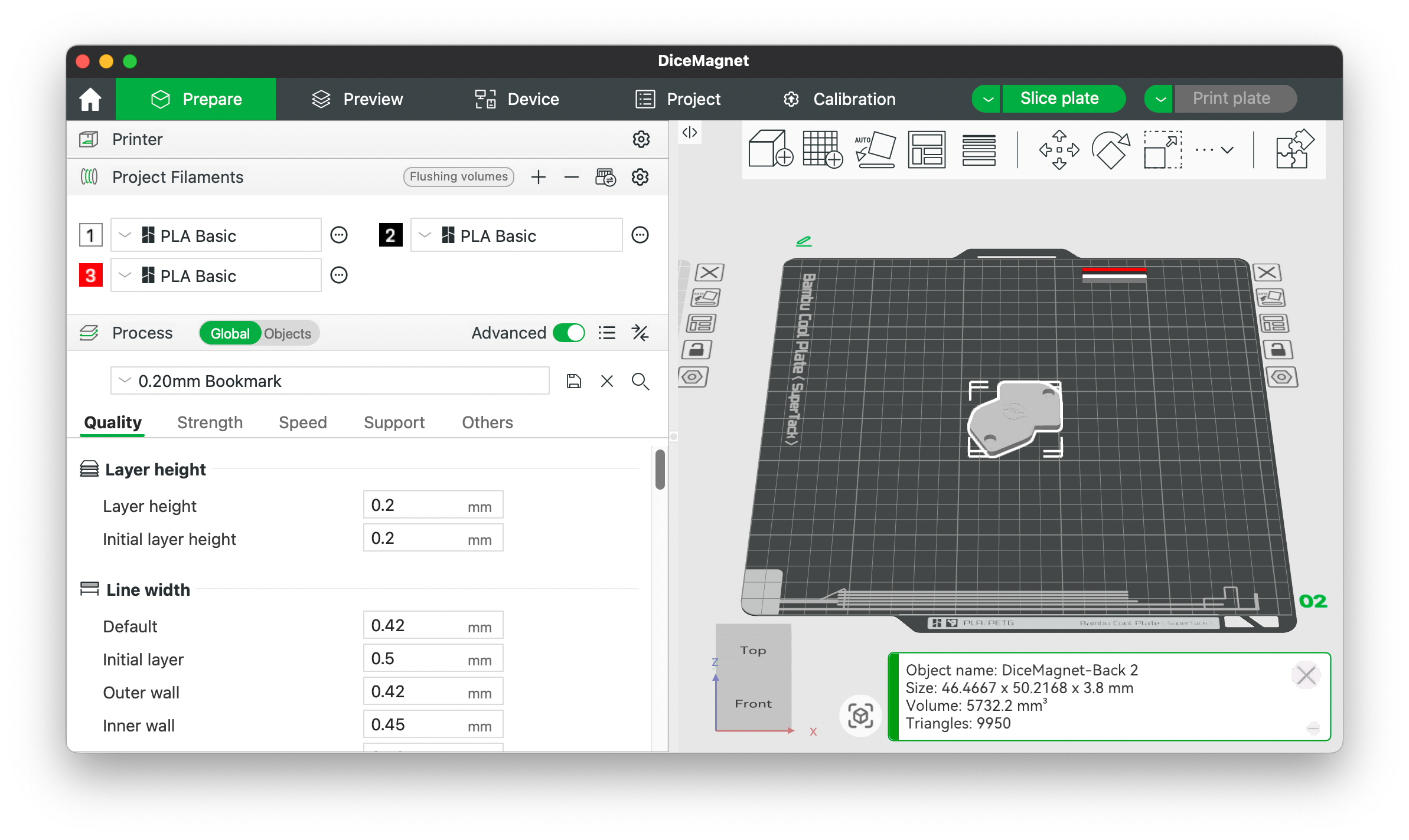 Rolling Dice Magnet 3D Printing file