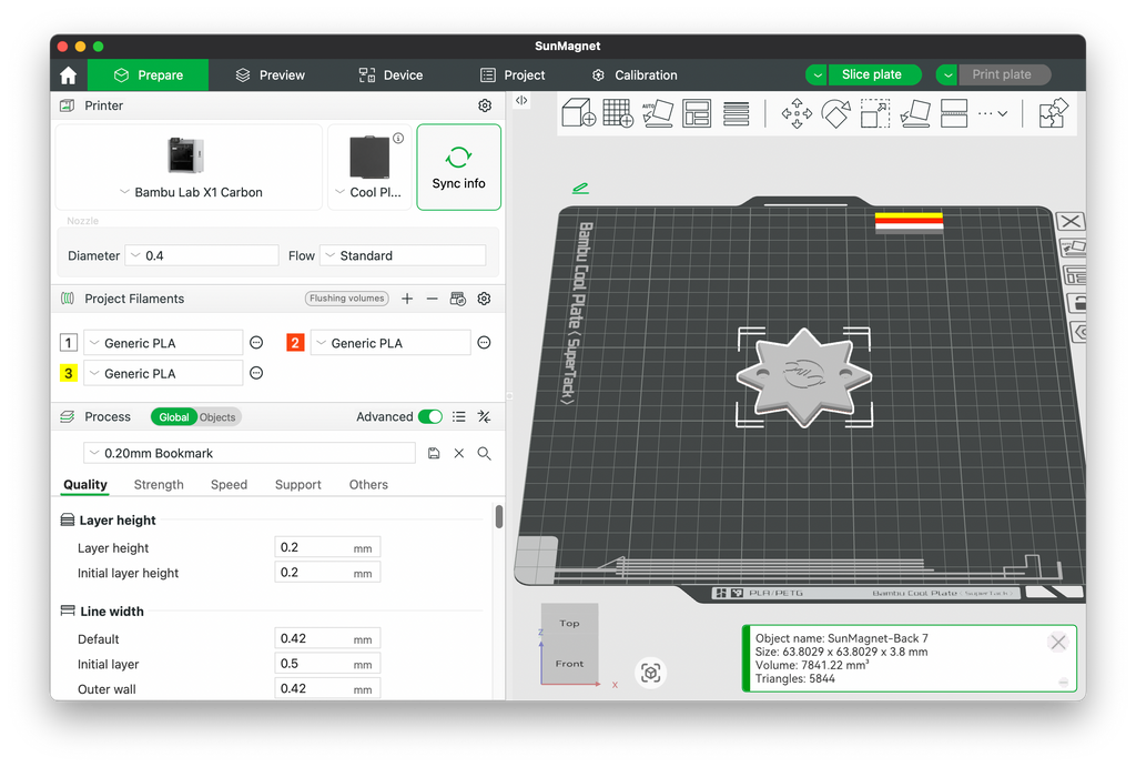 Sun Magnet 3D Printing File