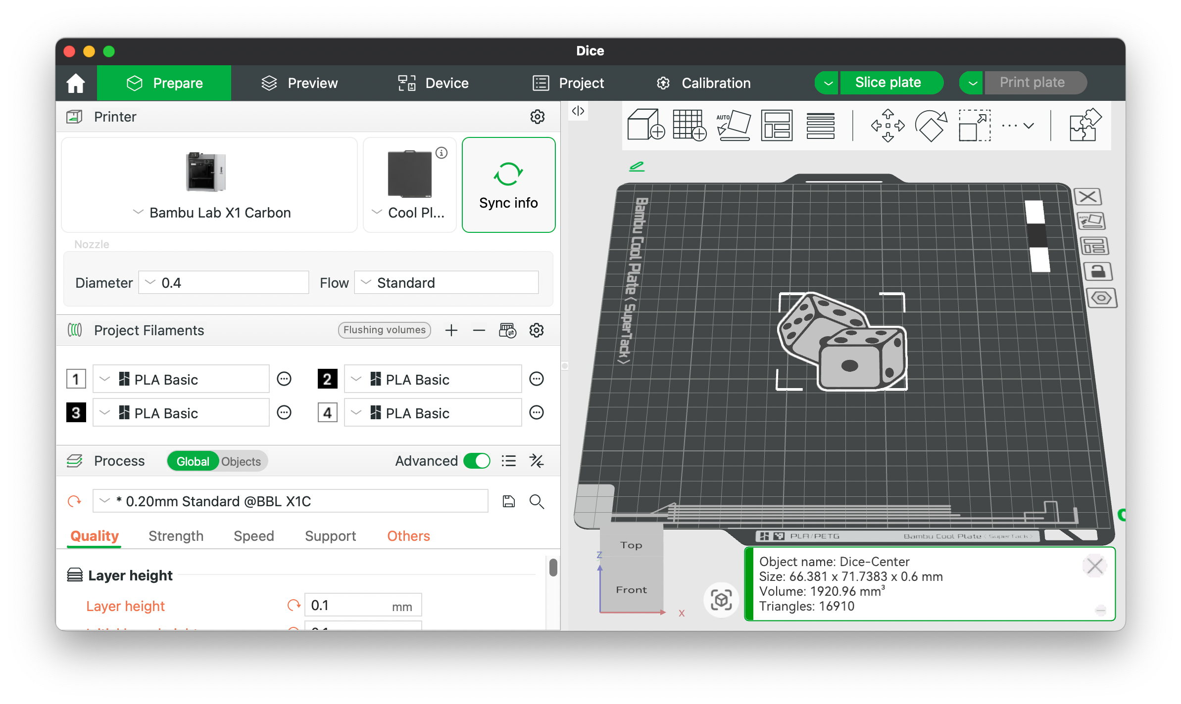 Rolling Dice Bookmark 3D Printing File