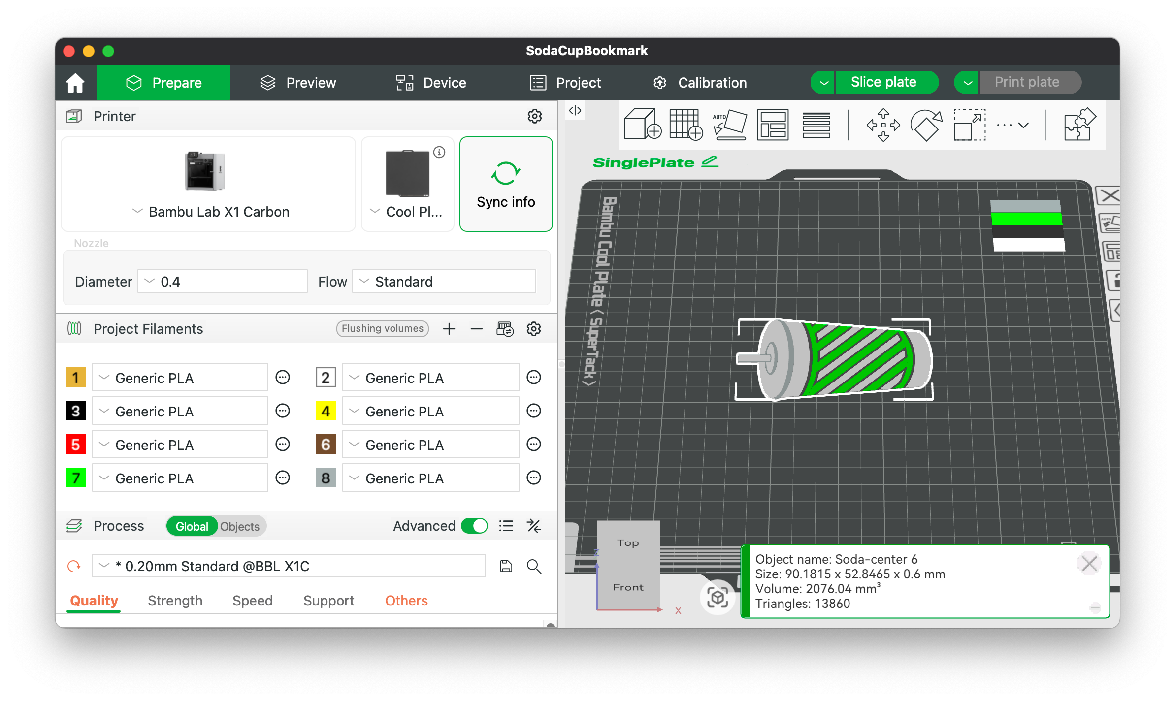 Soda Bookmark 3D Printing File