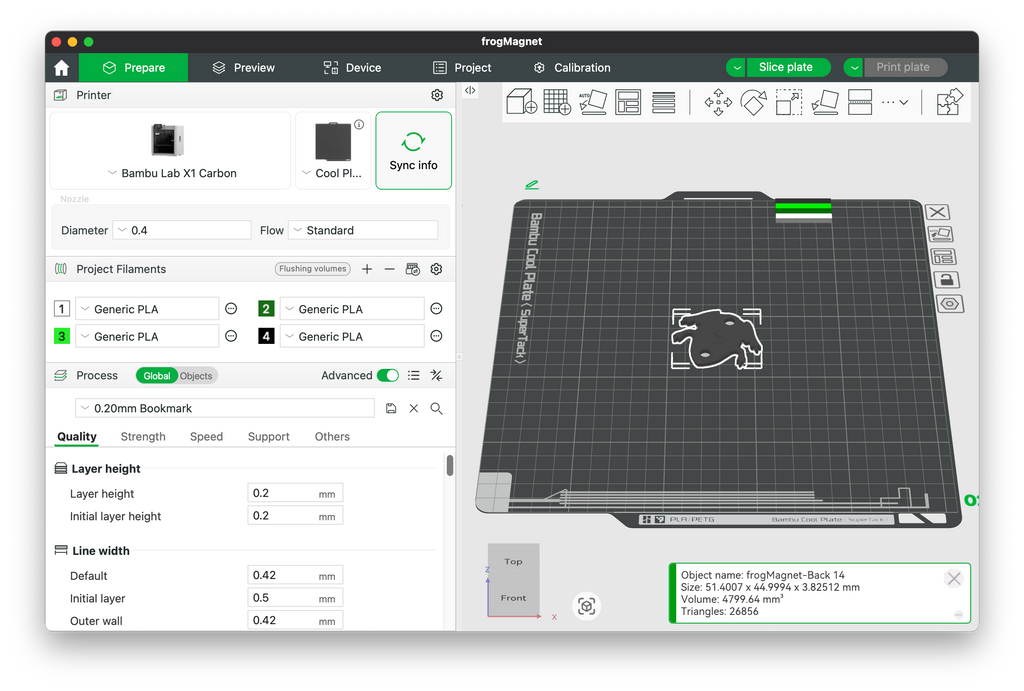 Frog Magnet 3D Printing File