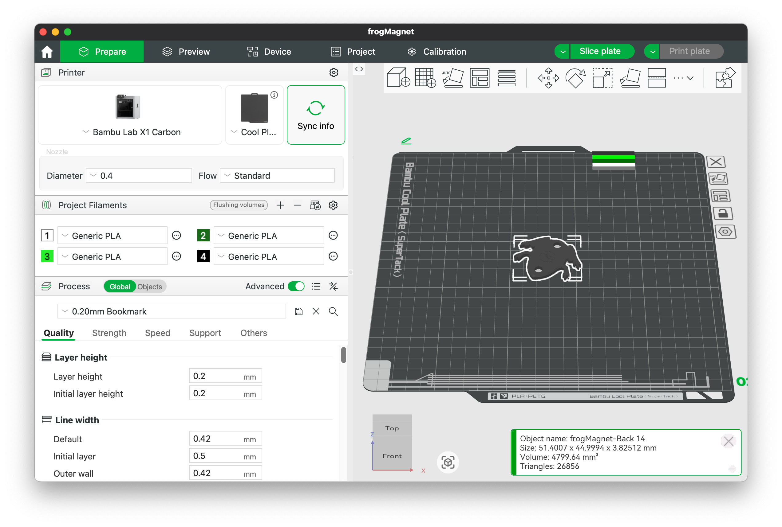 Frog Magnet 3D Printing File