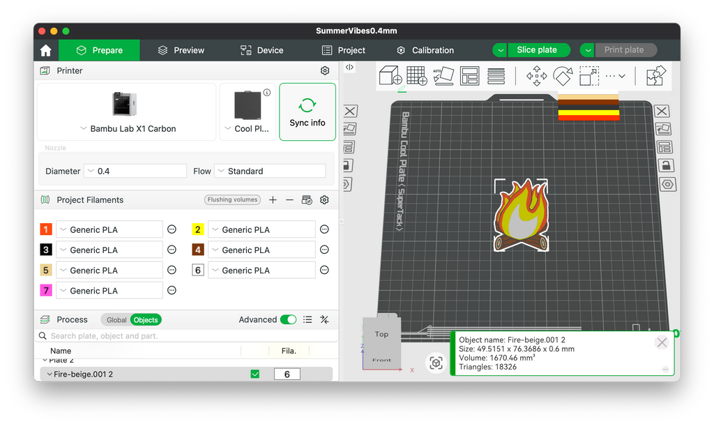 Fire Bookmark 3D Printing File