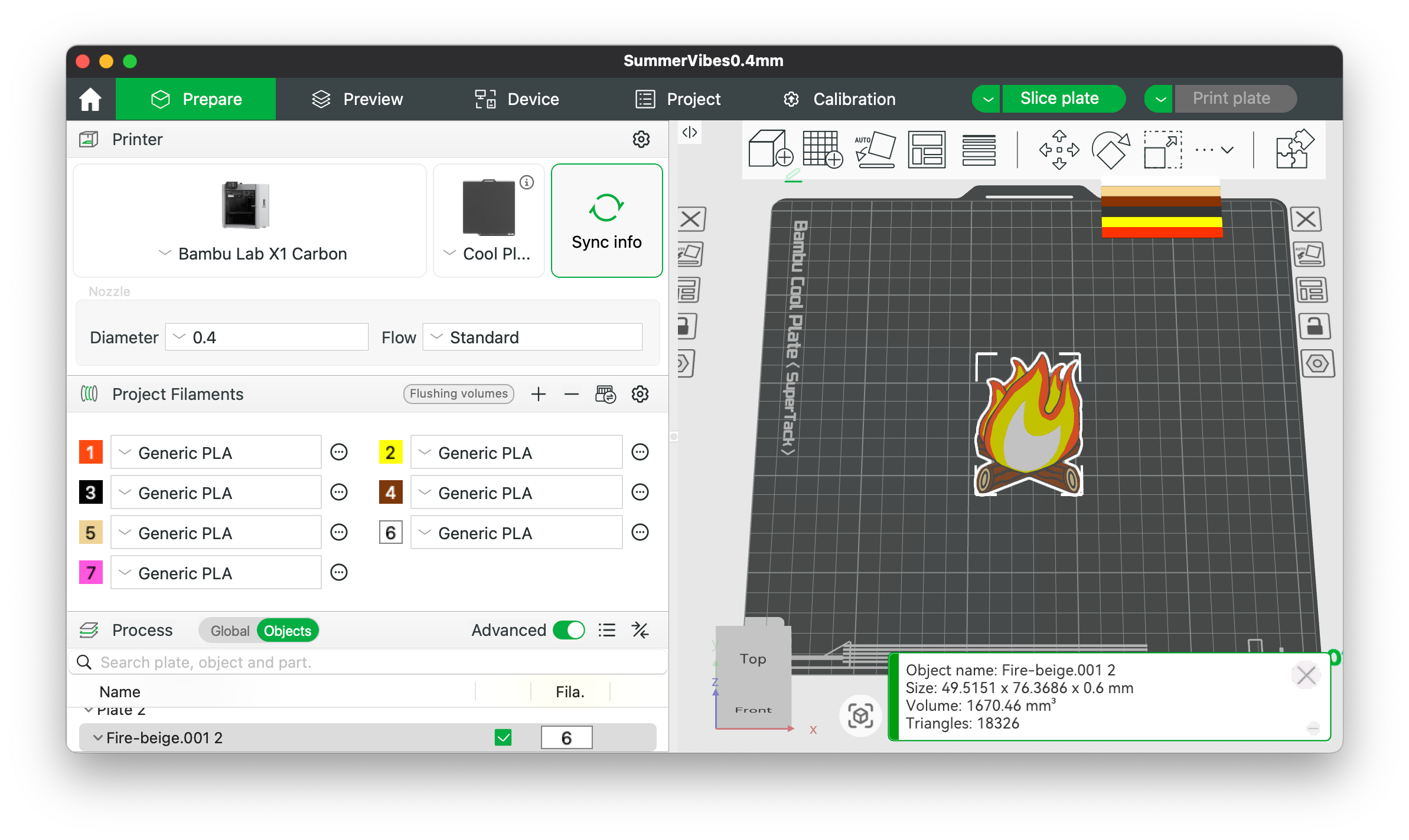 Fire Bookmark 3D Printing File