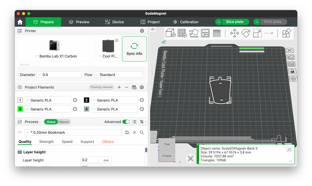 Soda Magnet 3D Printing File