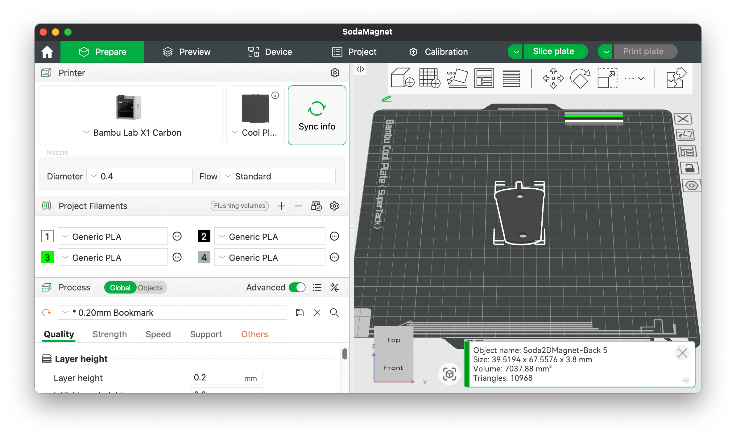 Soda Magnet 3D Printing File