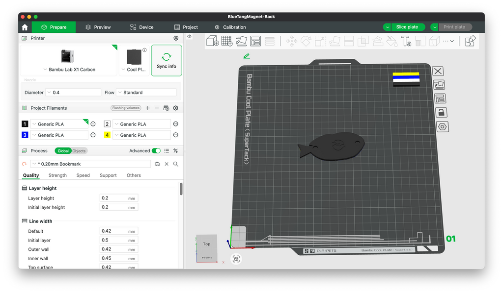 Blue Tang Magnet 3D Printing File
