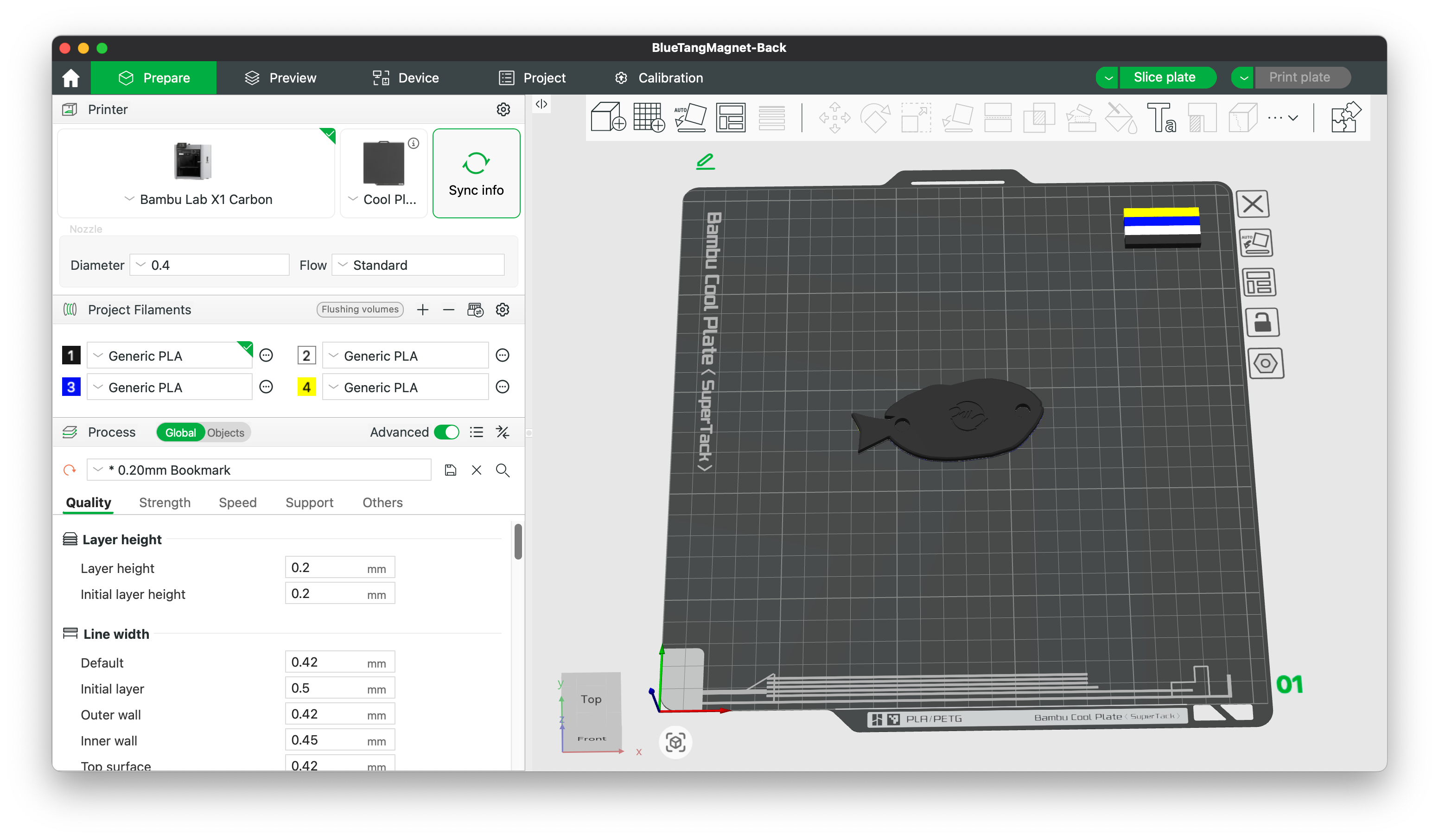 Blue Tang Magnet 3D Printing File