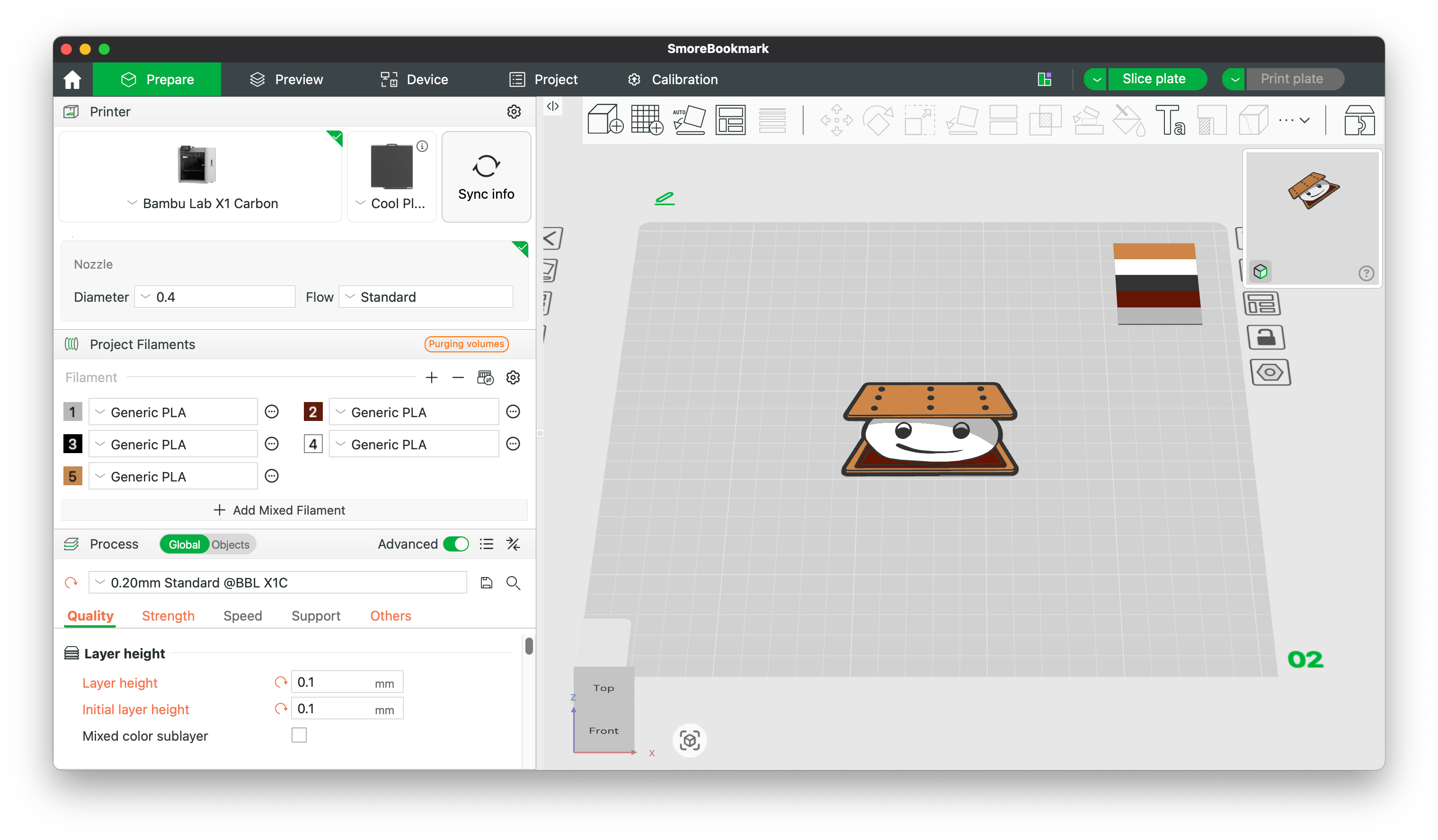 S'more Bookmark 3D Printing File