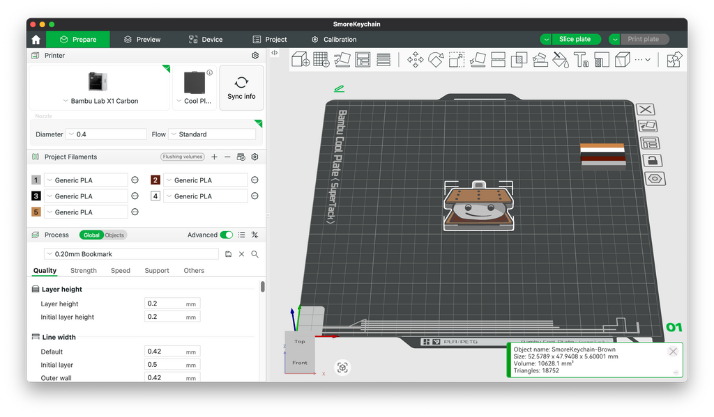 S'more Keychain 3D Printing Files