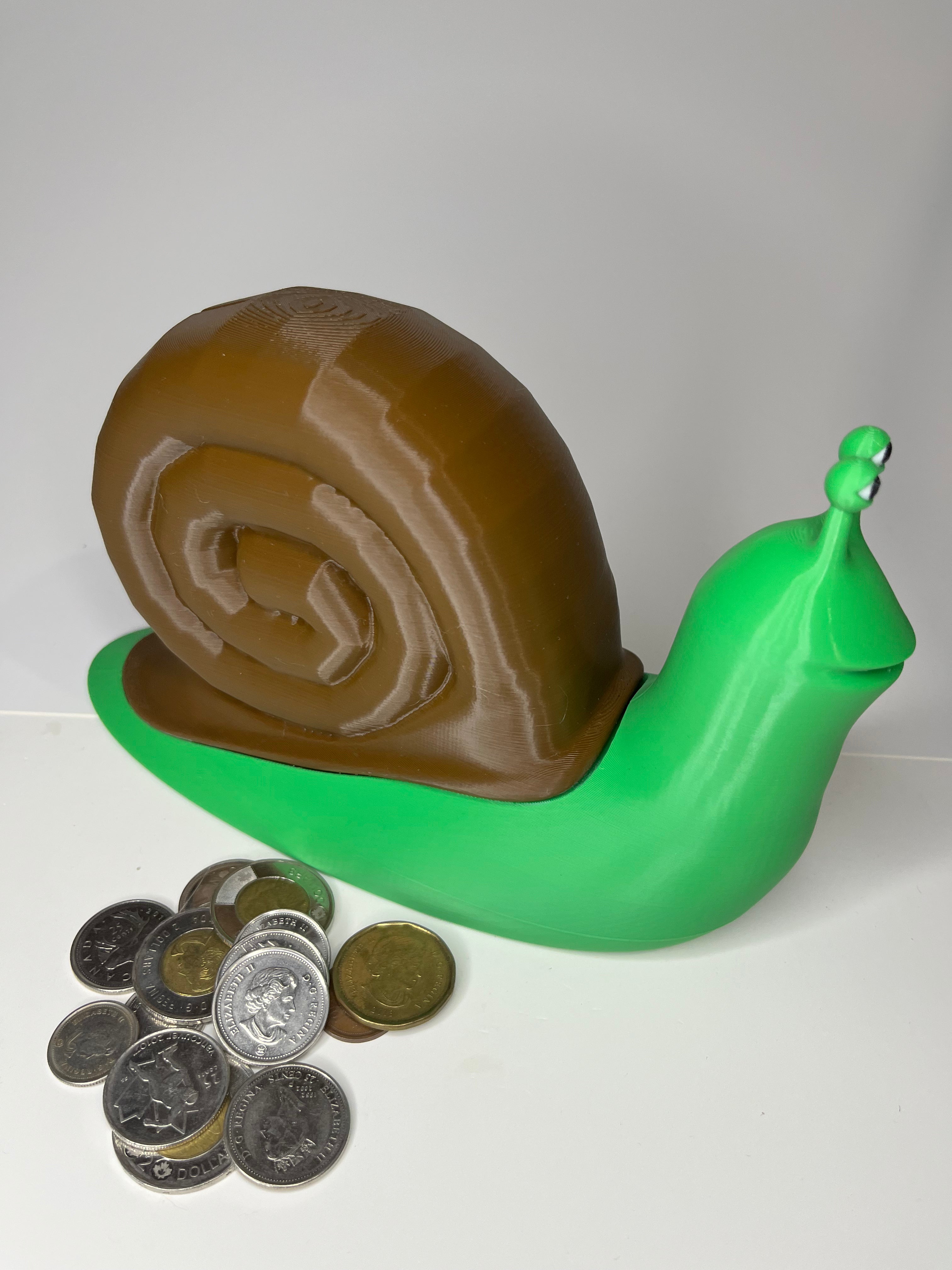 Snail Piggy Bank 3D Printing File