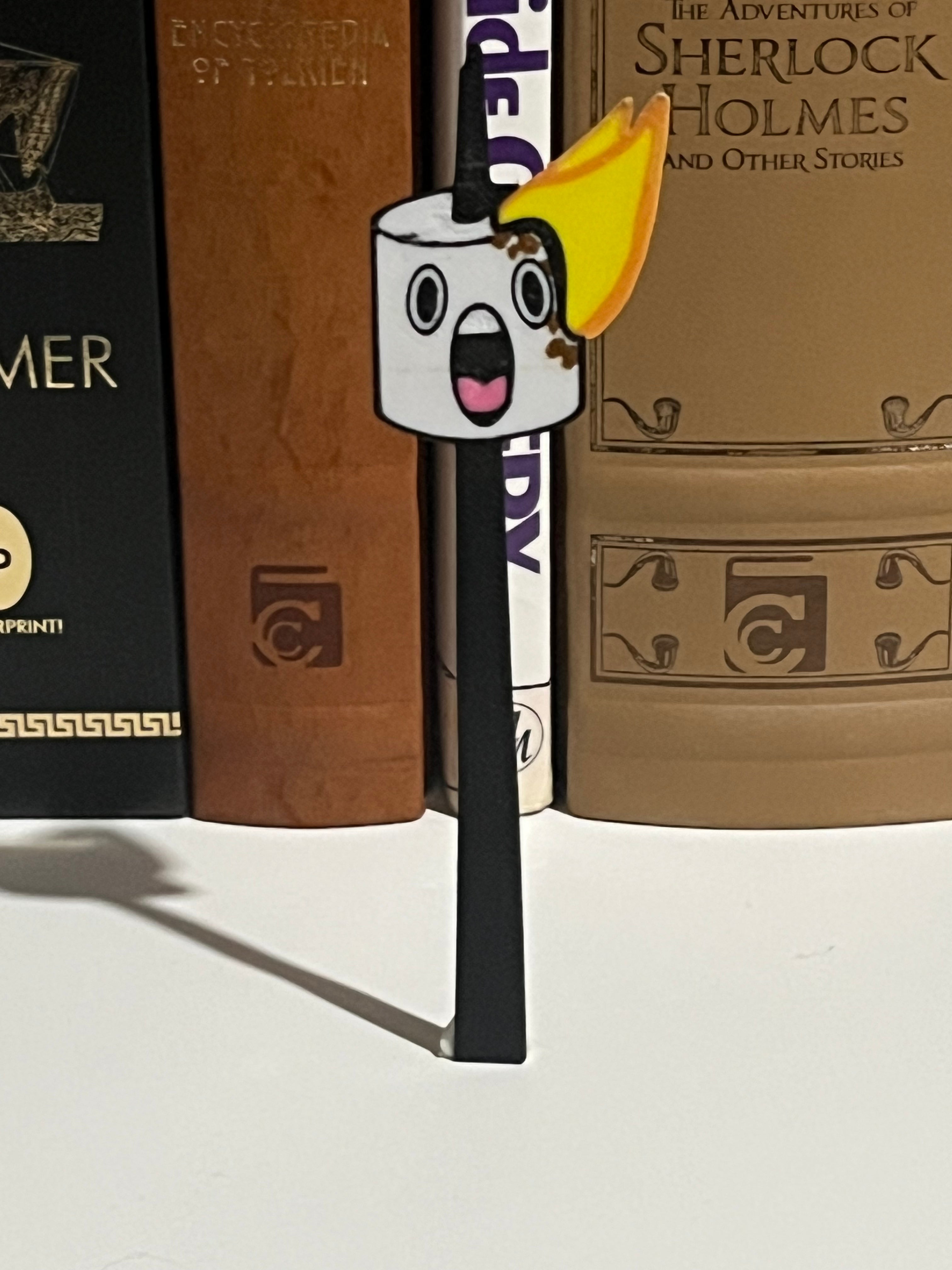 Fiery Marshmallow Bookmark