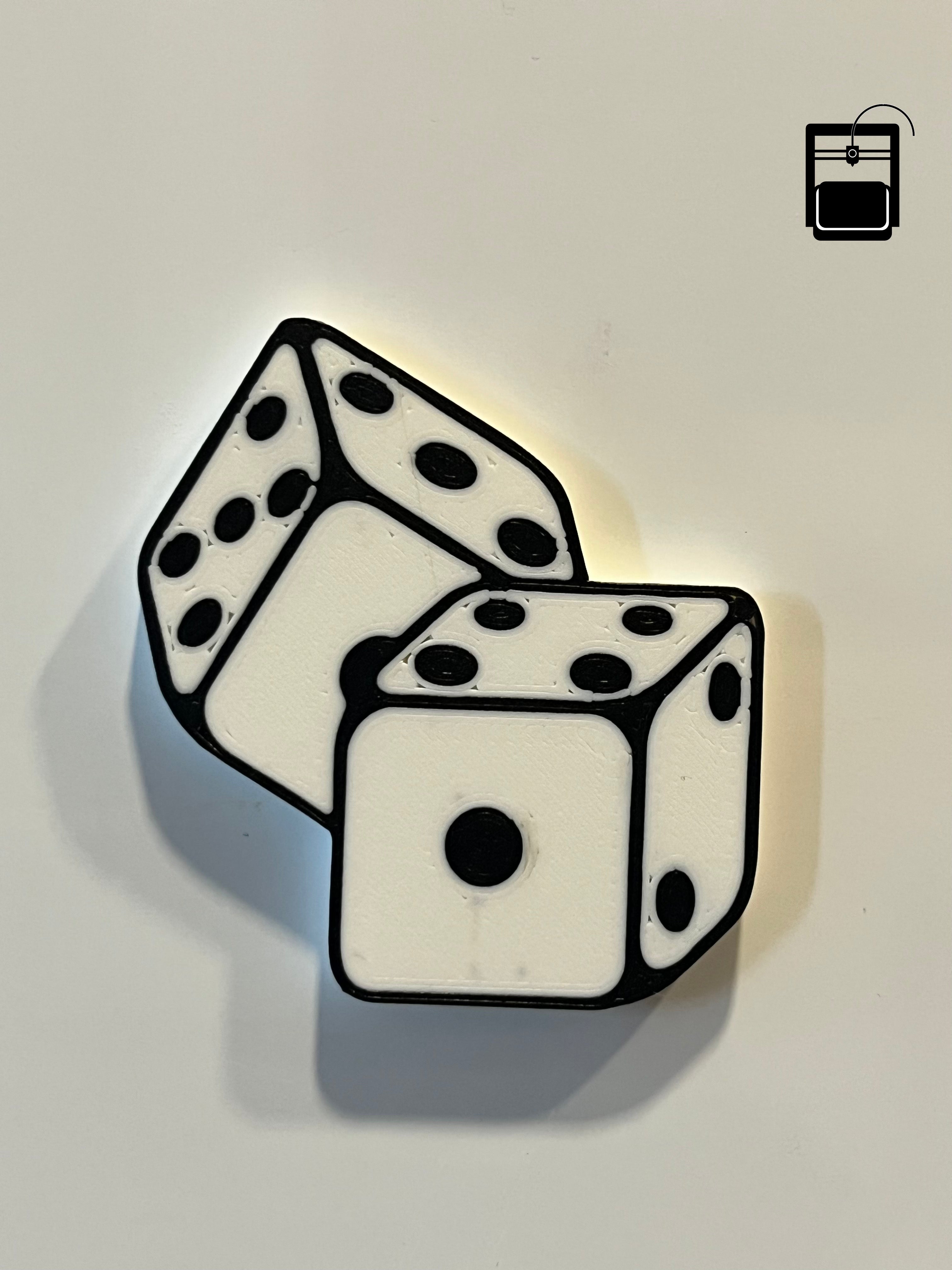 Rolling Dice Magnet 3D Printing file